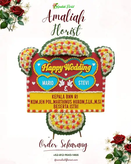Papan Bunga Pernikahan Marikurubu